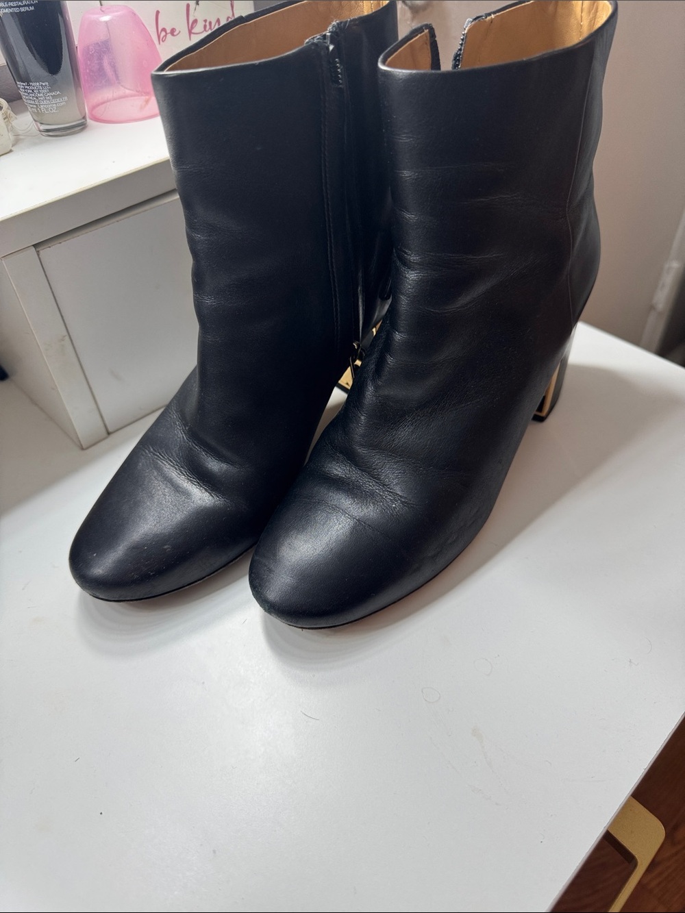 Tory Burch Black Leather Zip Ankle Booties